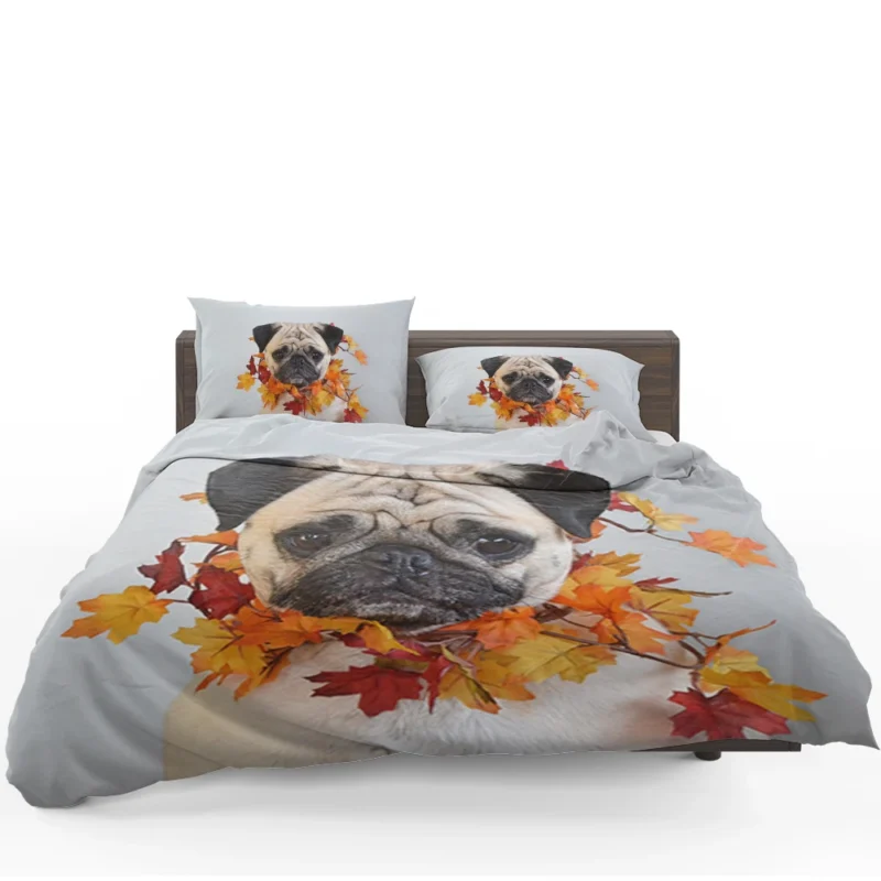 Friendly Elegance: Pug Quartet Bedding Set