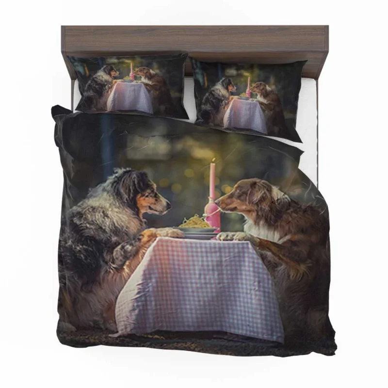 Friendly Energetic and Loyal Dogs: Australian Shepherd Bedding Set 1