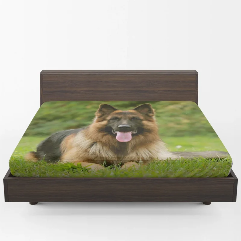 German Shepherd Euphoria: Beauty Meets Nature Fitted Sheet 1