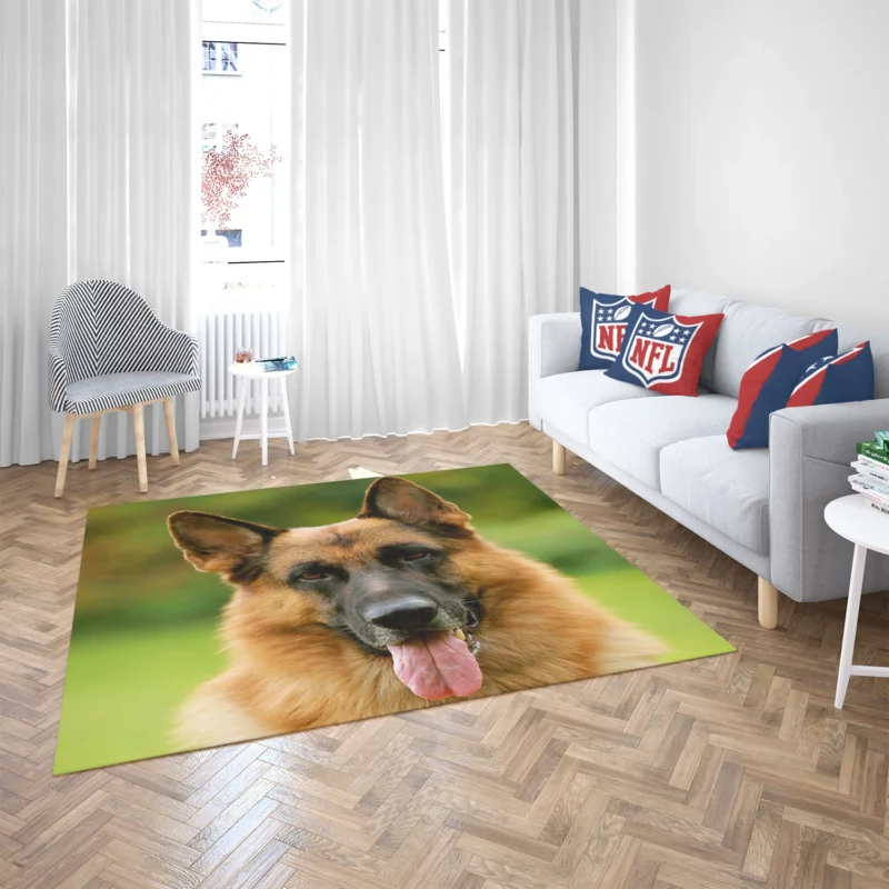 German Shepherd Magic: Captivating All Eyes Floor Rug 2