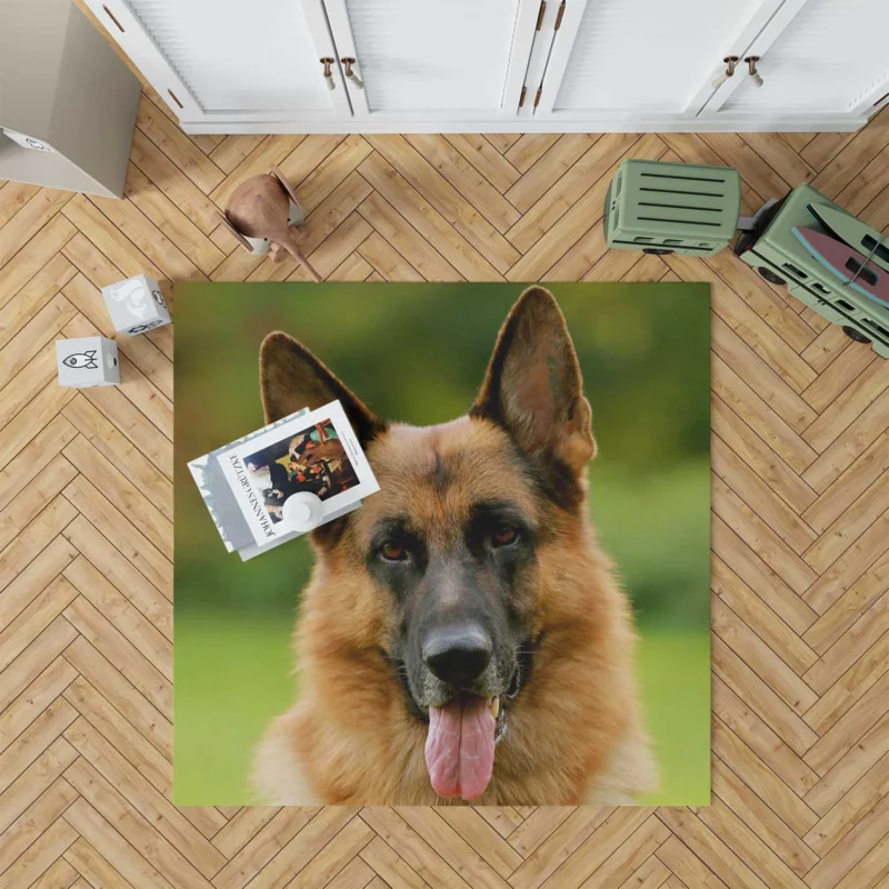 German Shepherd Magic: Captivating All Eyes Floor Rug