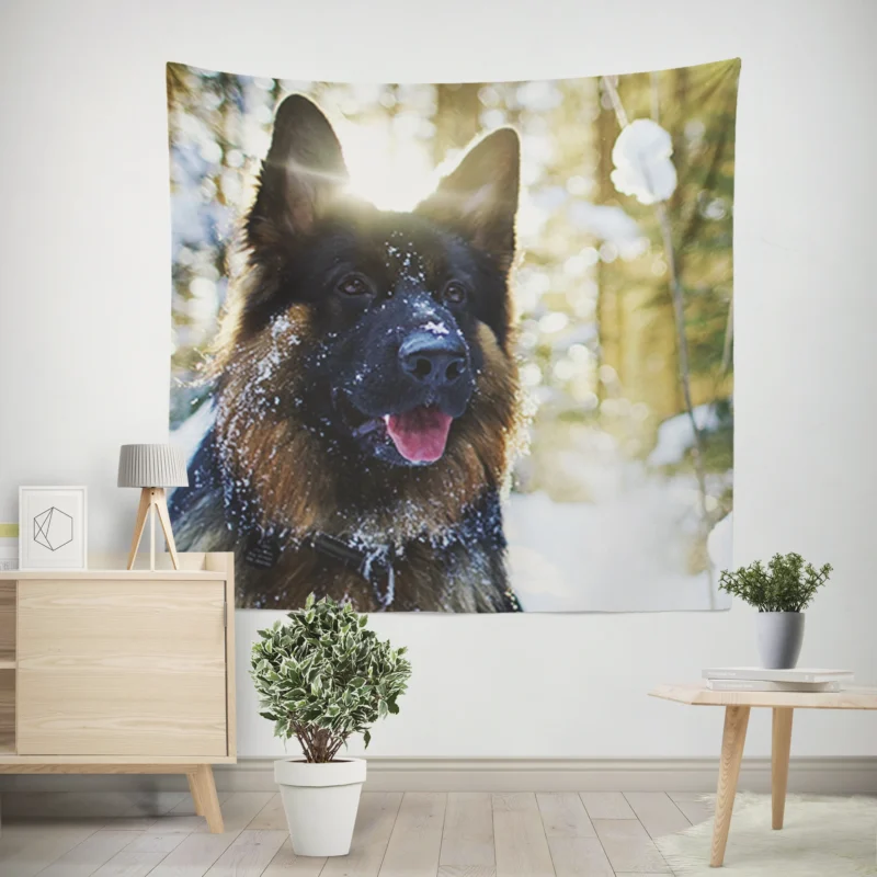 German Shepherd Royalty  Graceful Majesty Wall Tapestry