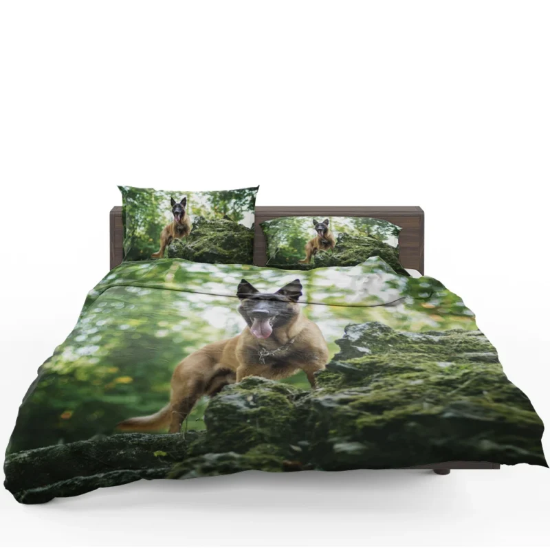 German Shepherd and Malinois in Bokeh: Belgian Shepherd Bedding Set