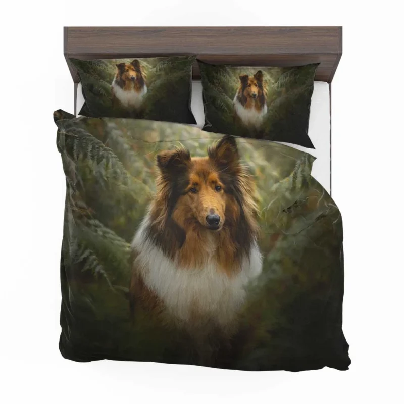 Graceful Harmony: Shetland Sheepdog Quartet Bedding Set 1