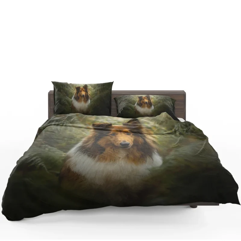 Graceful Harmony: Shetland Sheepdog Quartet Bedding Set