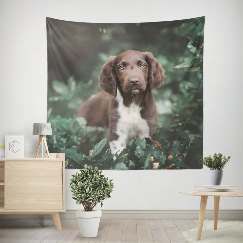 Graceful Spaniel Quartet Wall Tapestry