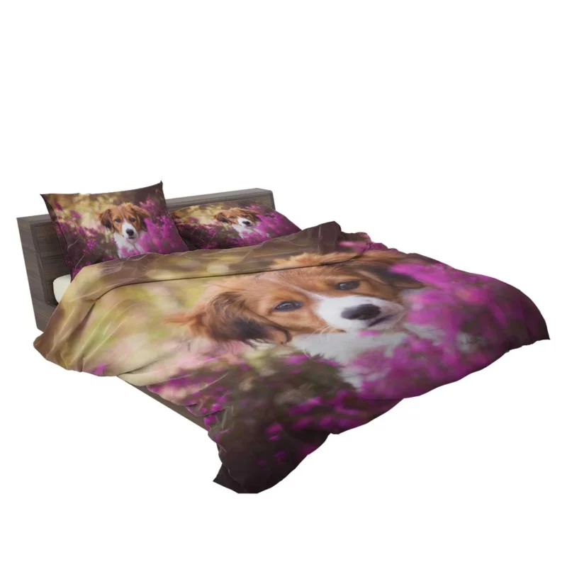 Heather Beauty Quartet: Kooikerhondje Flower Puppies Bedding Set 2