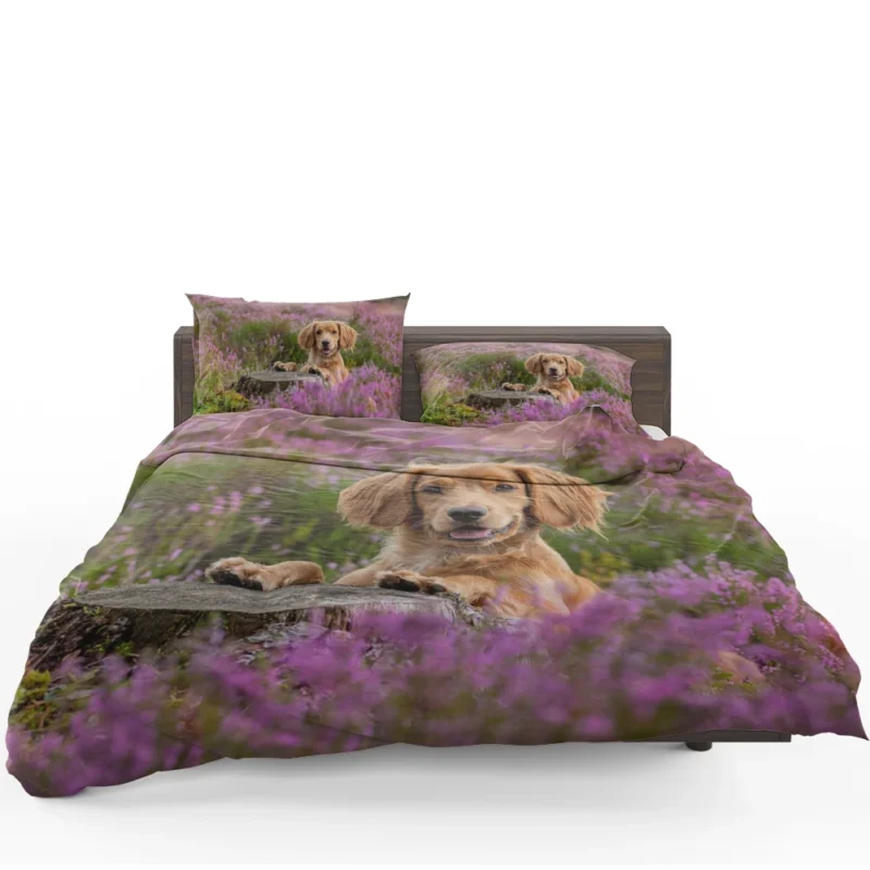 Heather Wonderland: Spaniel Quartet Bedding Set