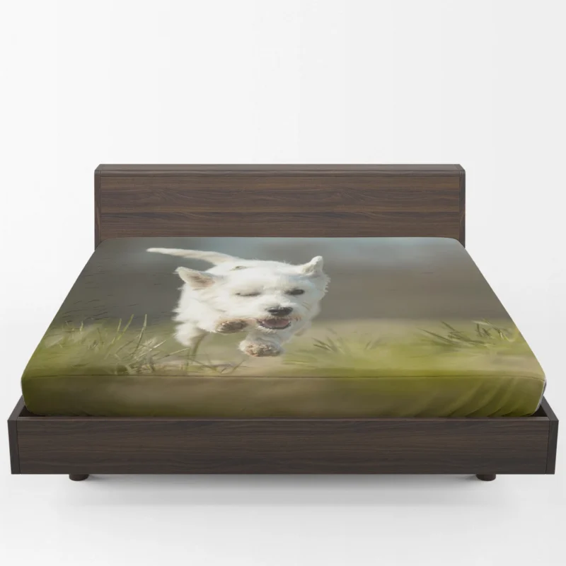 Iconic Charm: West Highland White Terrier Quartet Fitted Sheet 1