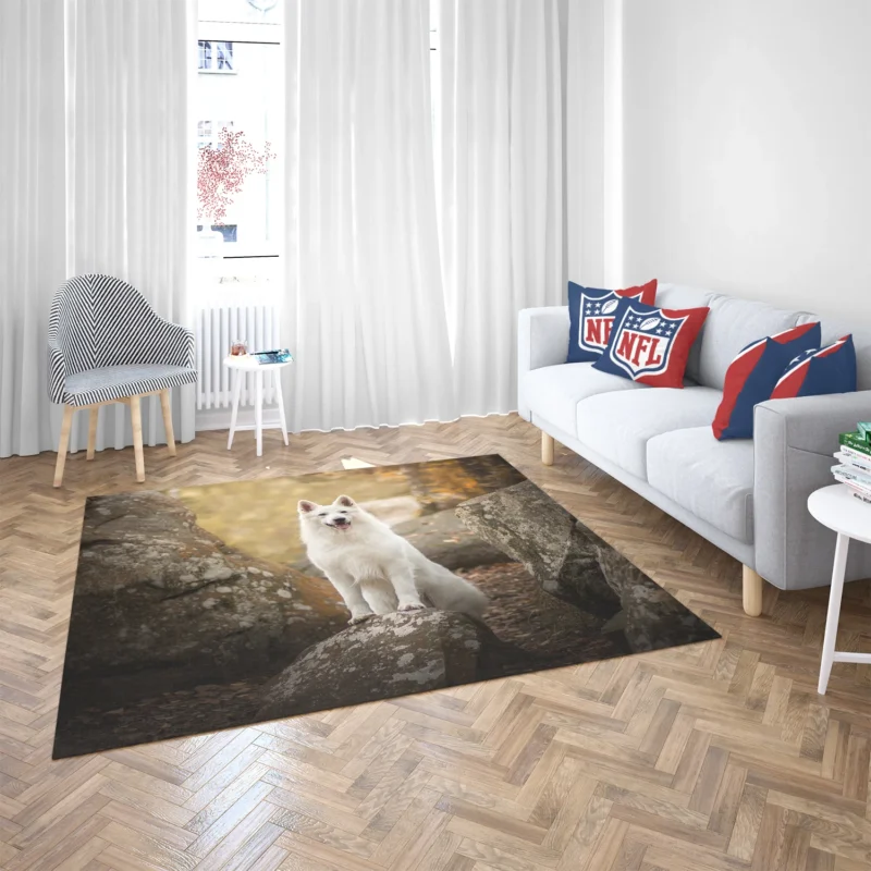 In-Depth Beauty: White Shepherd Quartet Floor Rug 2