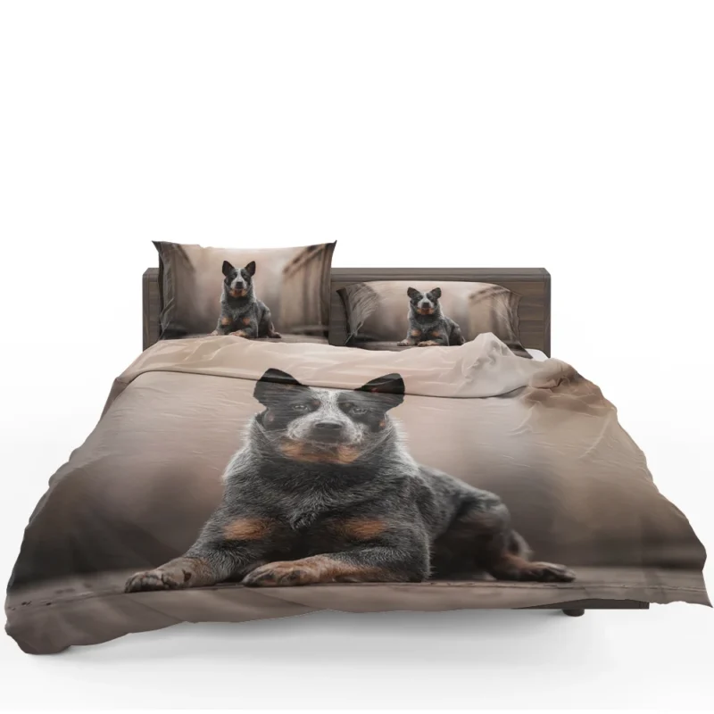 Intelligent Canine Companion: Australian Cattle Dog Bedding Set