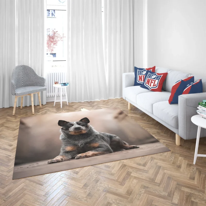 Intelligent Canine Companion: Australian Cattle Dog Floor Rug 2