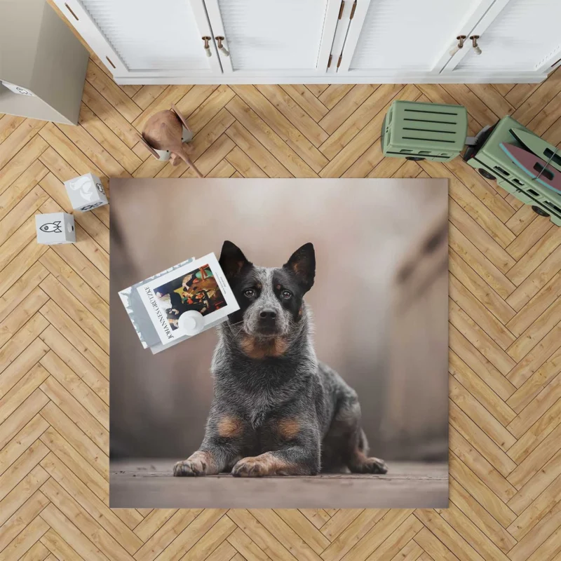 Intelligent Canine Companion: Australian Cattle Dog Floor Rug