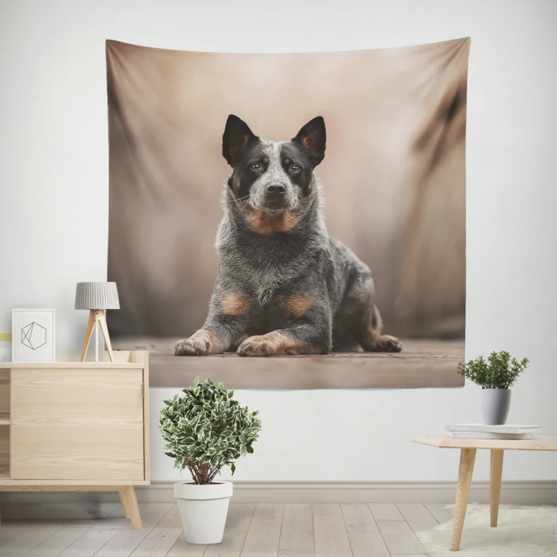 Intelligent Canine Companion  Australian Cattle Dog Wall Tapestry