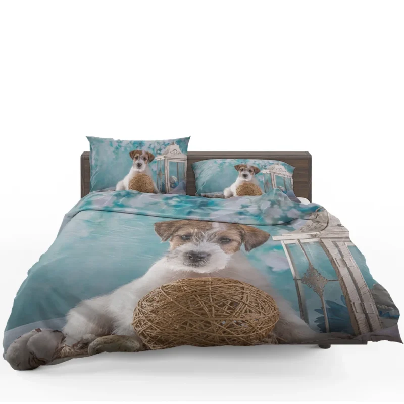 Lantern-Lit Sealyham Terrier Quartet Bedding Set