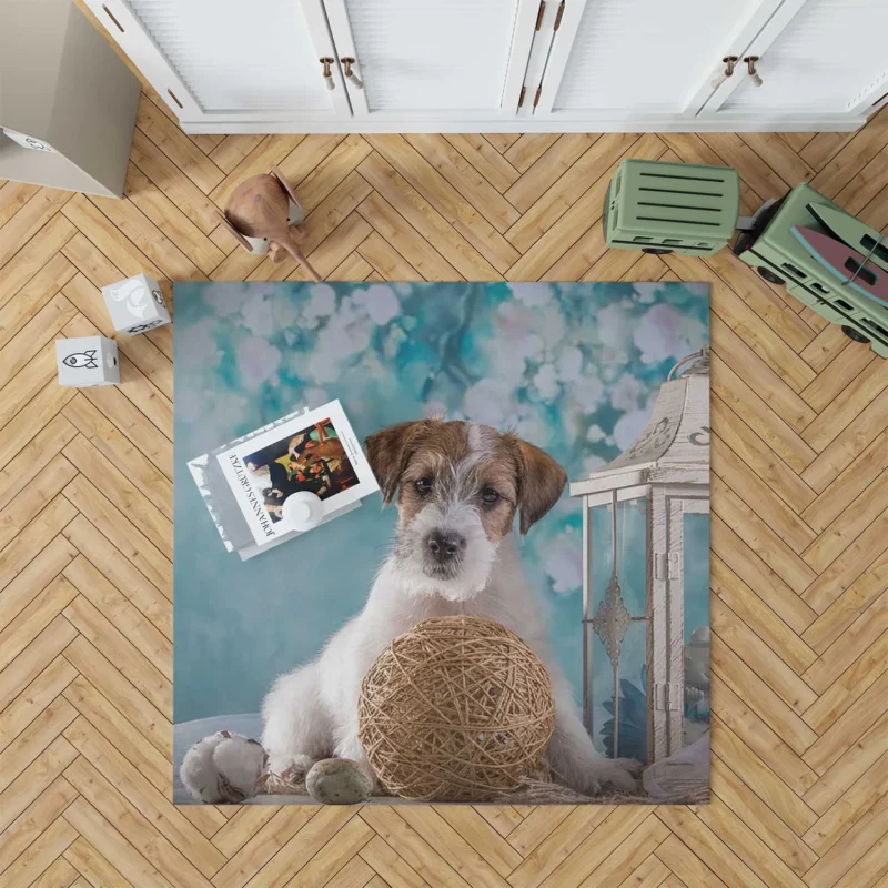 Lantern-Lit Sealyham Terrier Quartet Floor Rug