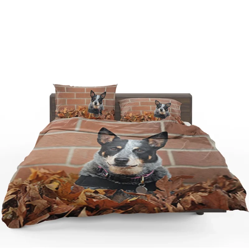 Leaf and Nature Beauty: Australian Cattle Dog Bedding Set