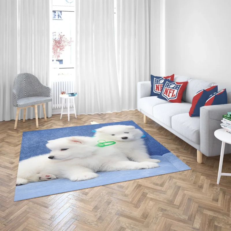 Little Samoyed Puppy: Quartet Floor Rug 2