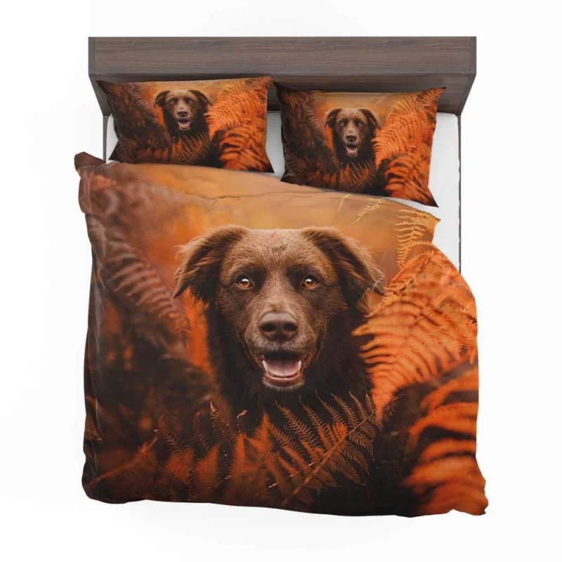 Log Frolic: Labrador Quartet in the Snow Bedding Set 1