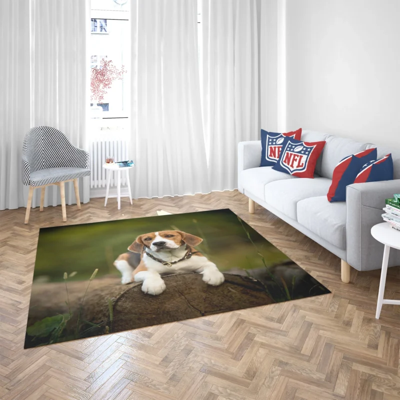 Loyal Beagle: The Endearing Beagle Breed Floor Rug 2