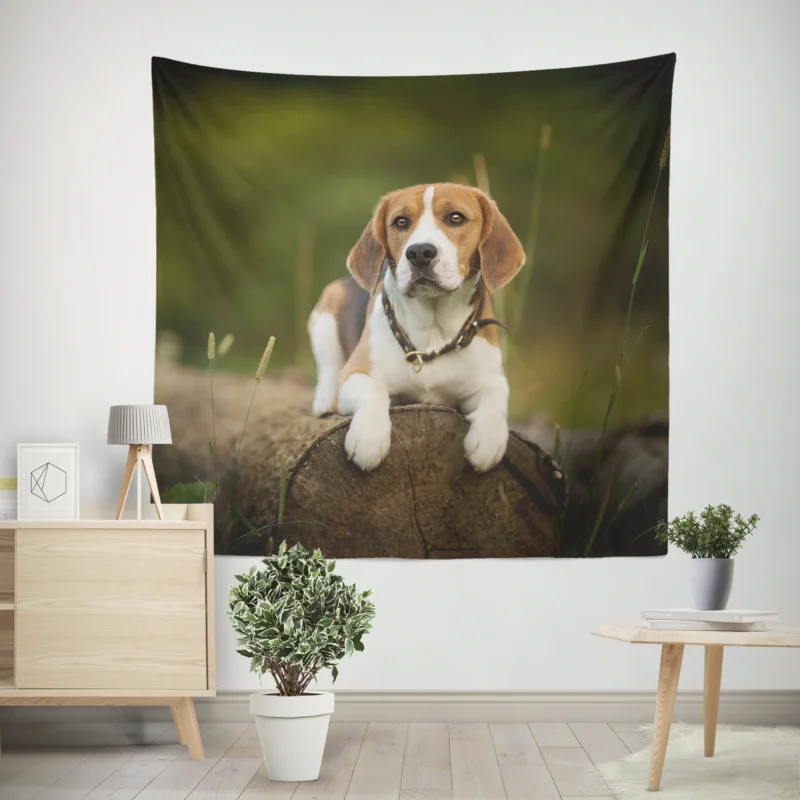 Loyal Beagle  The Endearing Beagle Breed Wall Tapestry