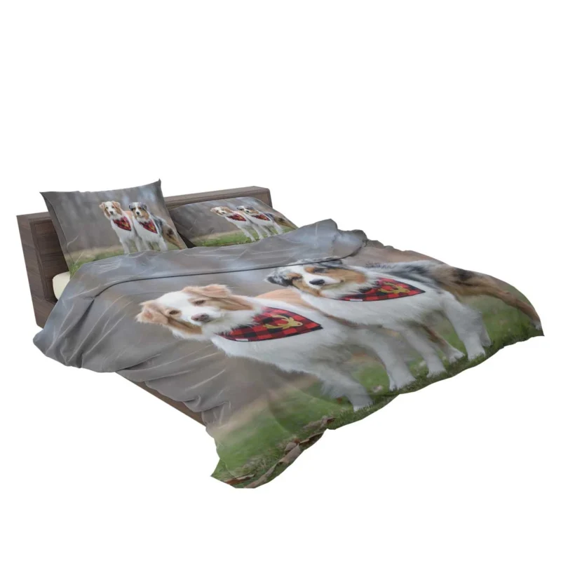 Loyal and Energetic Brave Dogs: Australian Shepherd Bedding Set 2