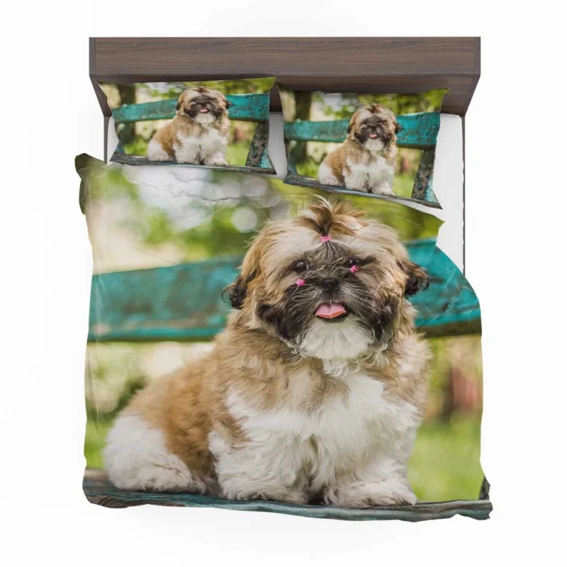 Magical Bokeh Setting: Shih Tzu Quartet Bedding Set 1