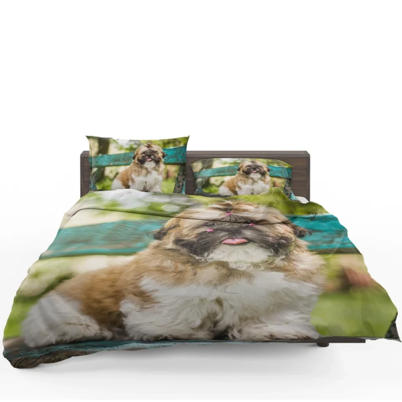 Magical Bokeh Setting: Shih Tzu Quartet Bedding Set