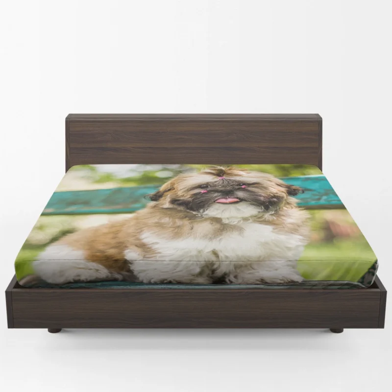 Magical Bokeh Setting: Shih Tzu Quartet Fitted Sheet 1