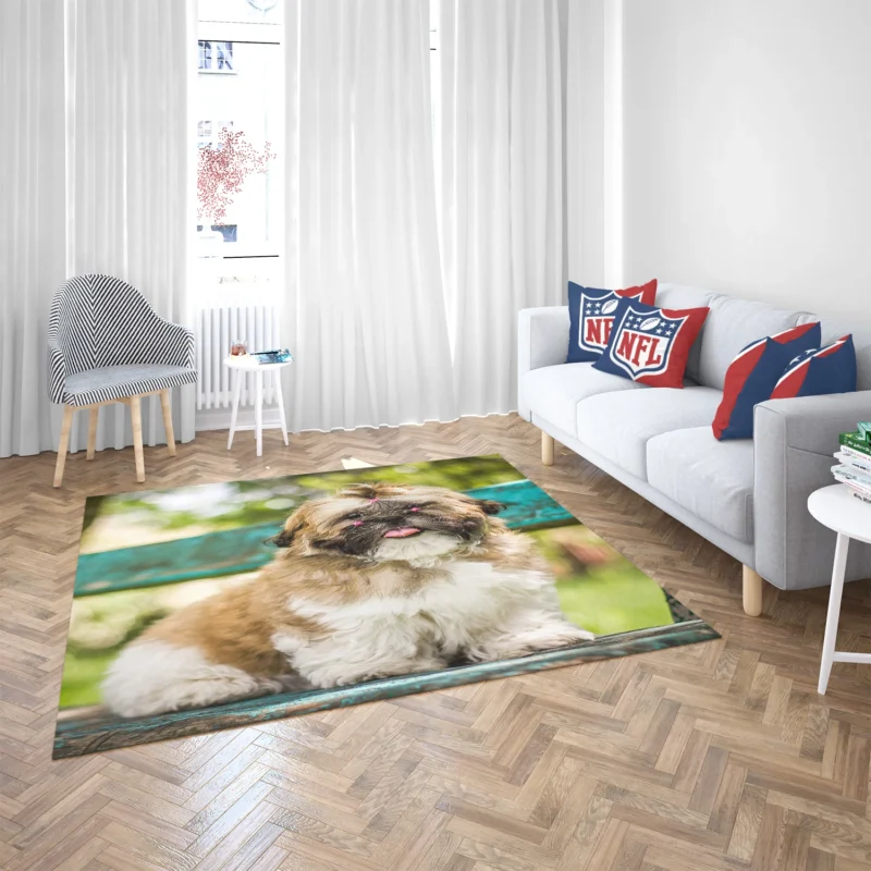 Magical Bokeh Setting: Shih Tzu Quartet Floor Rug 2