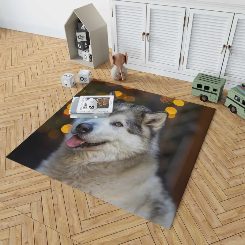 Majestic and Mighty: Alaskan Malamute Quartet Floor Rug 1