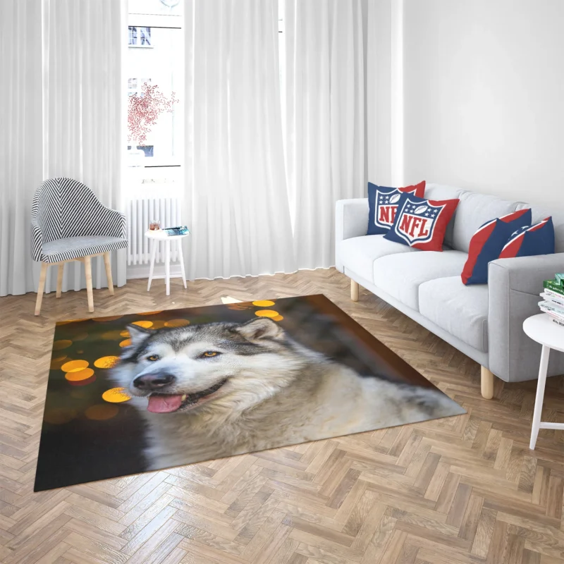 Majestic and Mighty: Alaskan Malamute Quartet Floor Rug 2