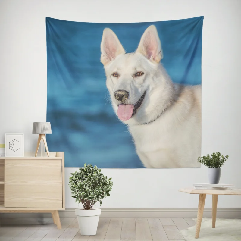 Muzzle Beauty  Berger Blanc Suisse Wall Tapestry