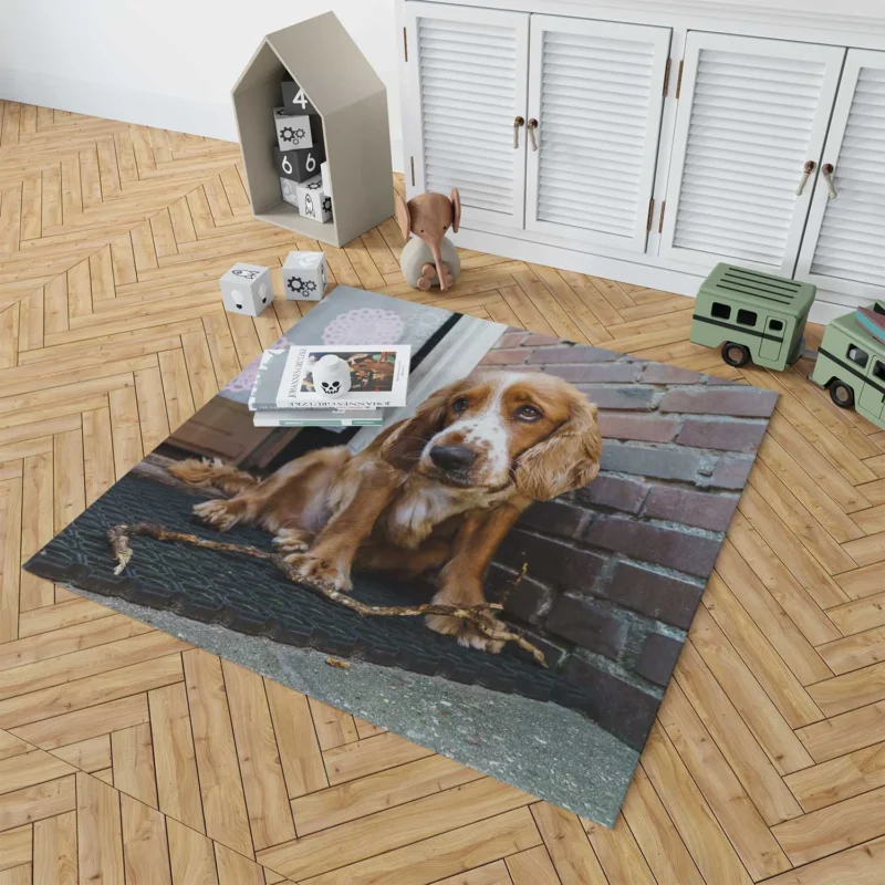 Muzzle Magic with Cocker Spaniels Floor Rug 1