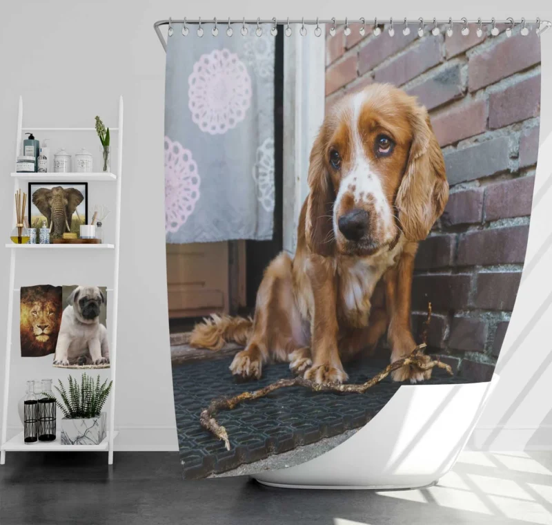 Muzzle Magic with Cocker Spaniels Shower Curtain