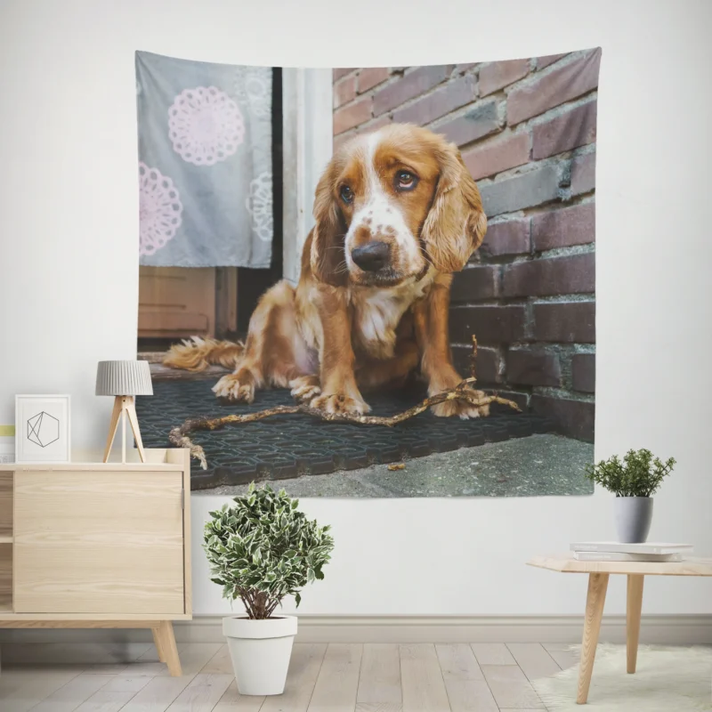 Muzzle Magic with Cocker Spaniels Wall Tapestry