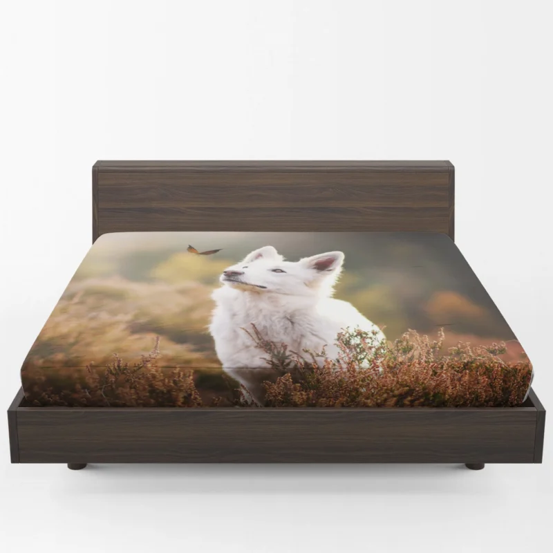 Muzzles and Butterflies: White Shepherd Quartet Fitted Sheet 1