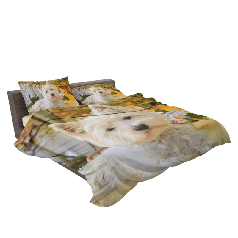 Overflowing Cute: West Highland White Terrier Quartet Bedding Set 2