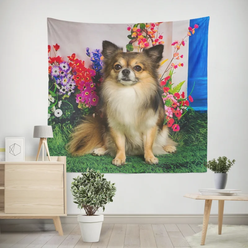 Petite and Precious  Chihuahua Quartet Wall Tapestry