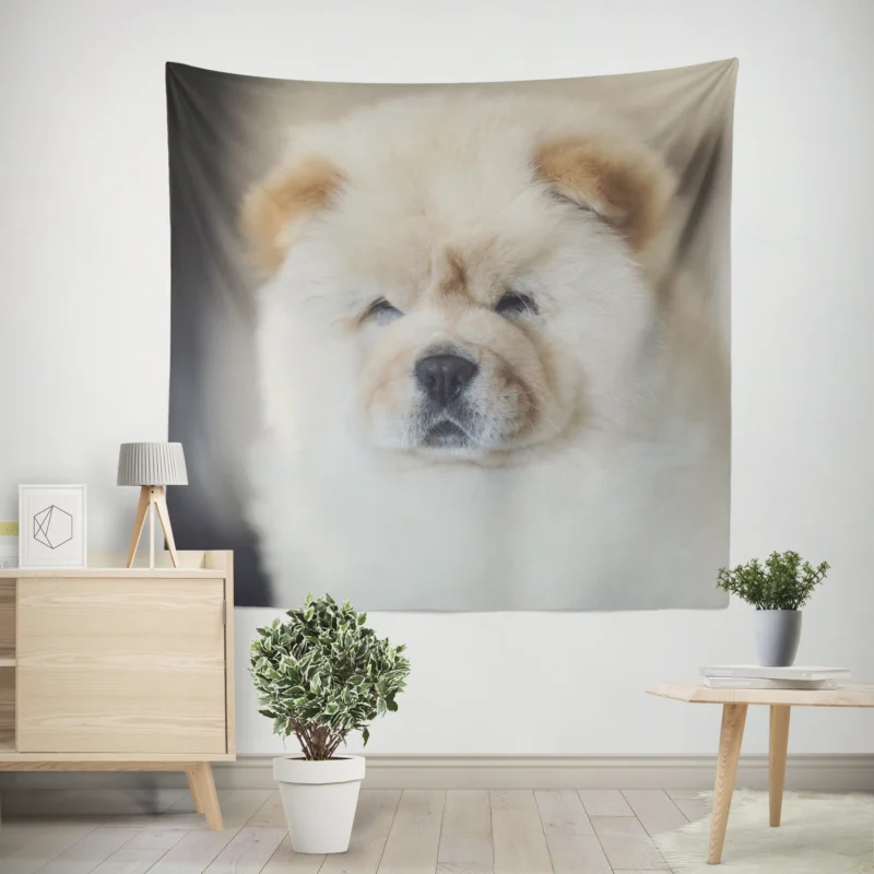 Playful Chow Chow Delight Wall Tapestry