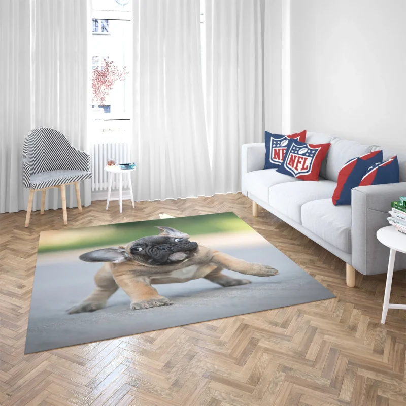 Playful Puppies in Fourfold: Bulldog Quartet Floor Rug 2