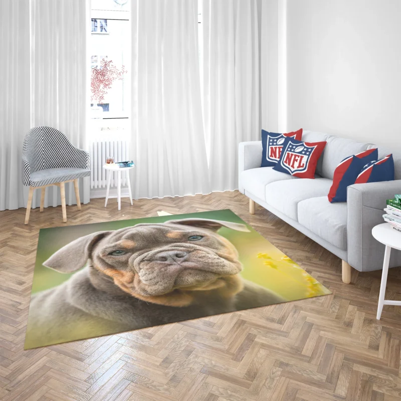 Puppies Bringing Joy: Bulldog Quartet Floor Rug 2