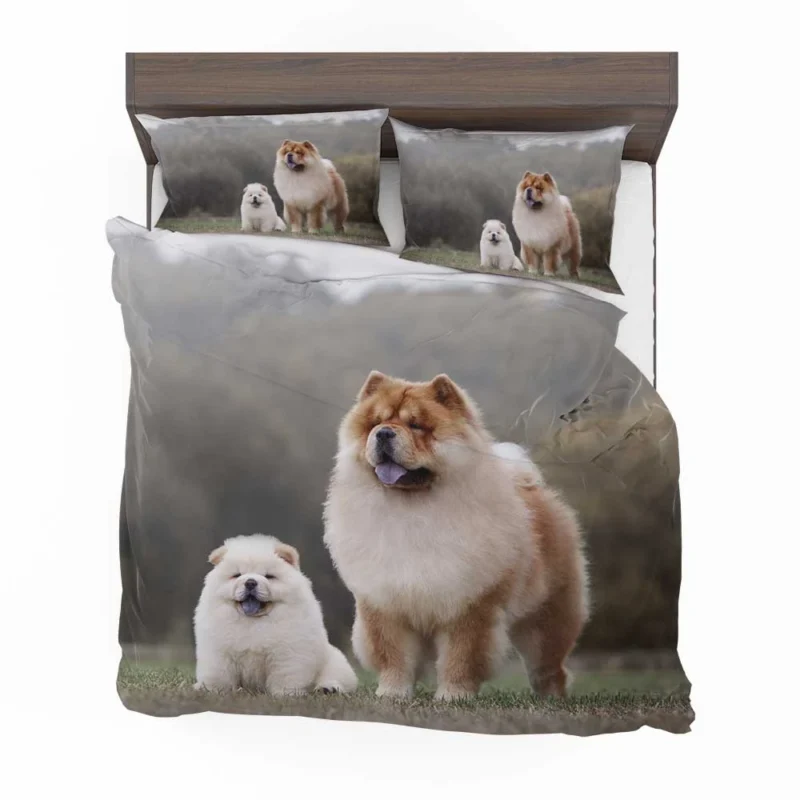 Puppies in a Bauble: Chow Chow Quartet Bedding Set 1