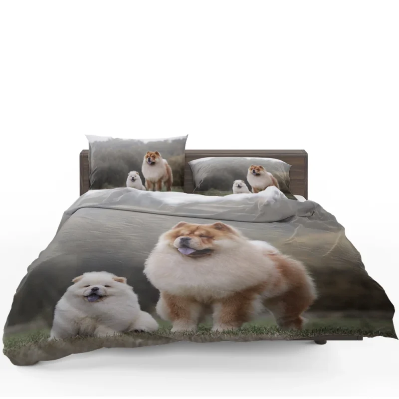 Puppies in a Bauble: Chow Chow Quartet Bedding Set