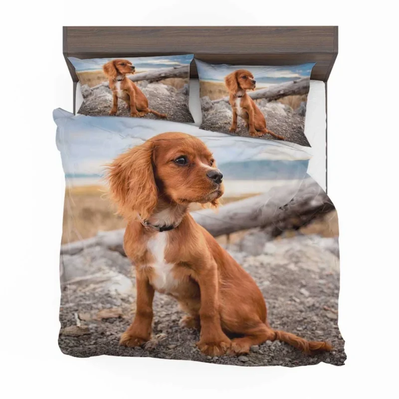 Pure Cuteness: Adorable Little Spaniel Puppy Bedding Set 1