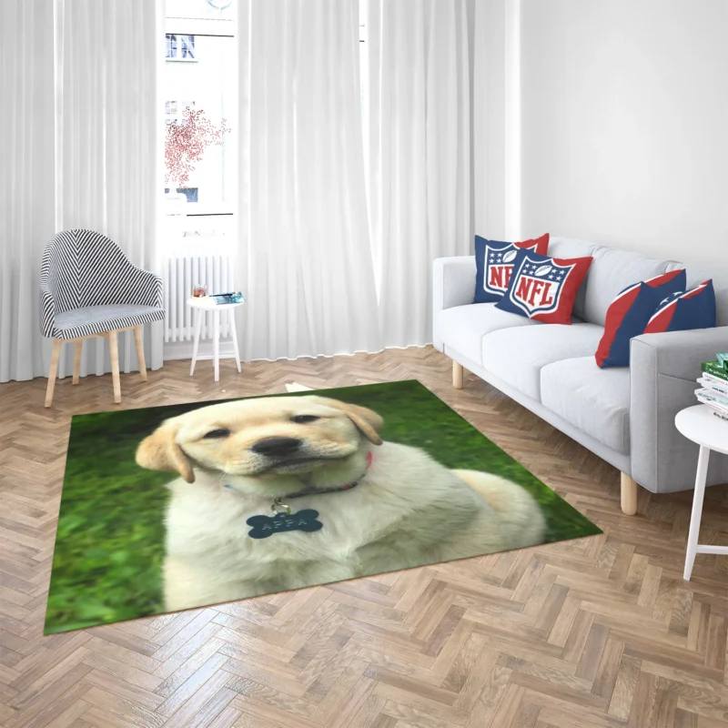 Quadruple Canine Delight: Golden Retrievers Floor Rug 2