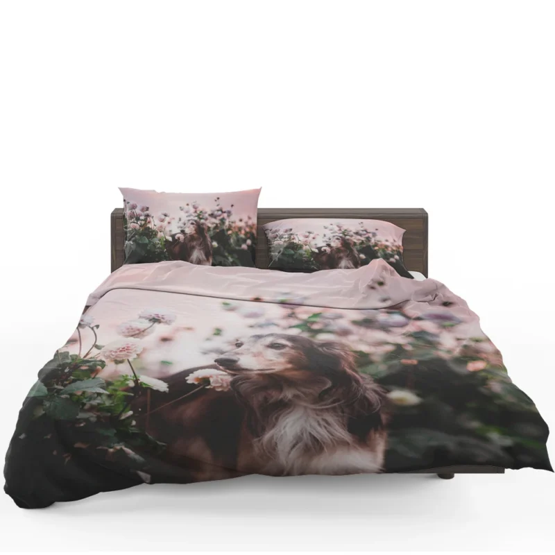 Quadruple Canine Elegance: Greyhound Poses Bedding Set