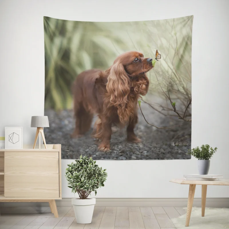 Quartet of Grace and Beauty  King Charles Spaniels Wall Tapestry