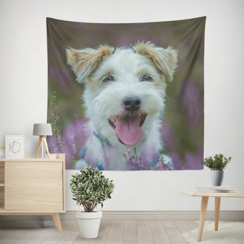 Quartet of Playful Companions  Jack Russell Terriers Wall Tapestry