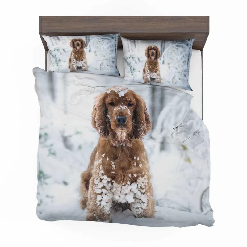 Snowy Playtime with Cocker Spaniels Bedding Set 1